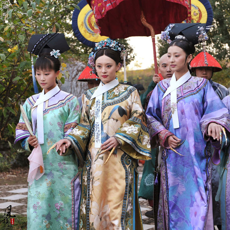 甄嬛传同款影视古装清朝格格服旗服满贵妃妃子民族服装