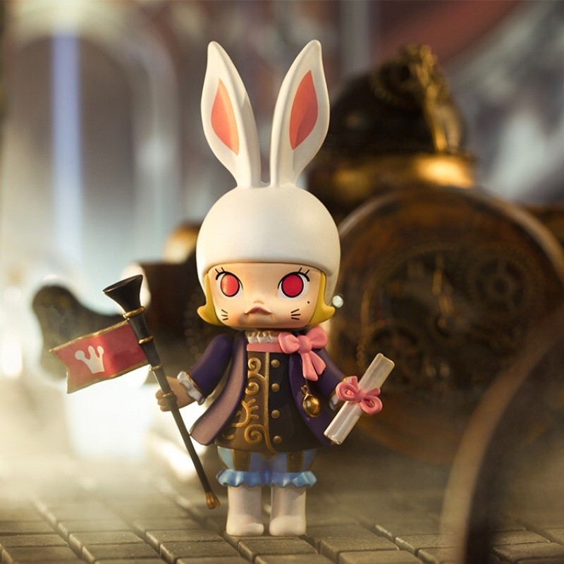 molly蒸汽朋克盲盒正版泡泡玛特白兔子兔子鳄鱼柴郡猫潮玩盲盒