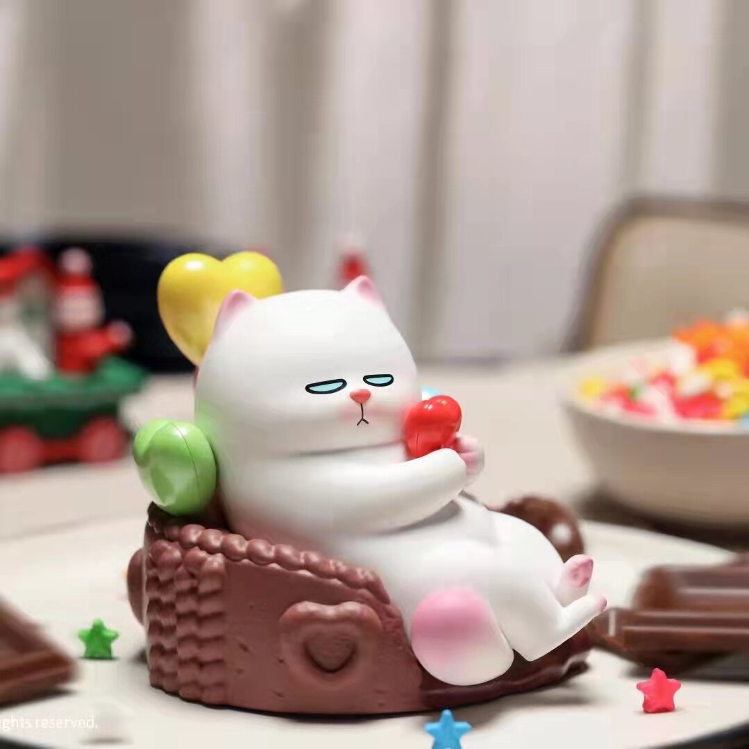 vivicat悠悠美食盲盒泡泡玛特正版果冻汉堡包冰淇淋蛋杯潮玩盲盒