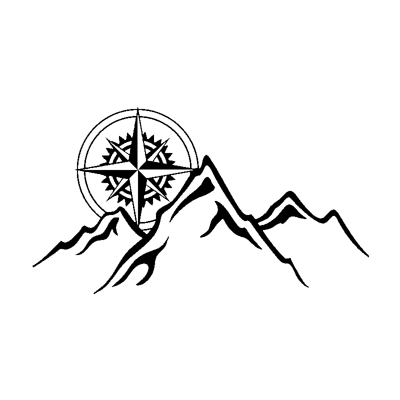 影视经典北极星罗盘山影极限探险旅行diy墙门车装饰墙贴