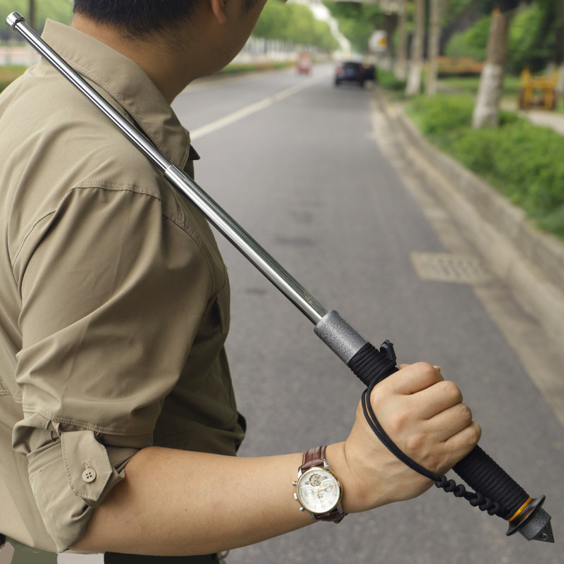 实心便携摔棍品男器用武器用伞绳防身车载自卫三节甩棍