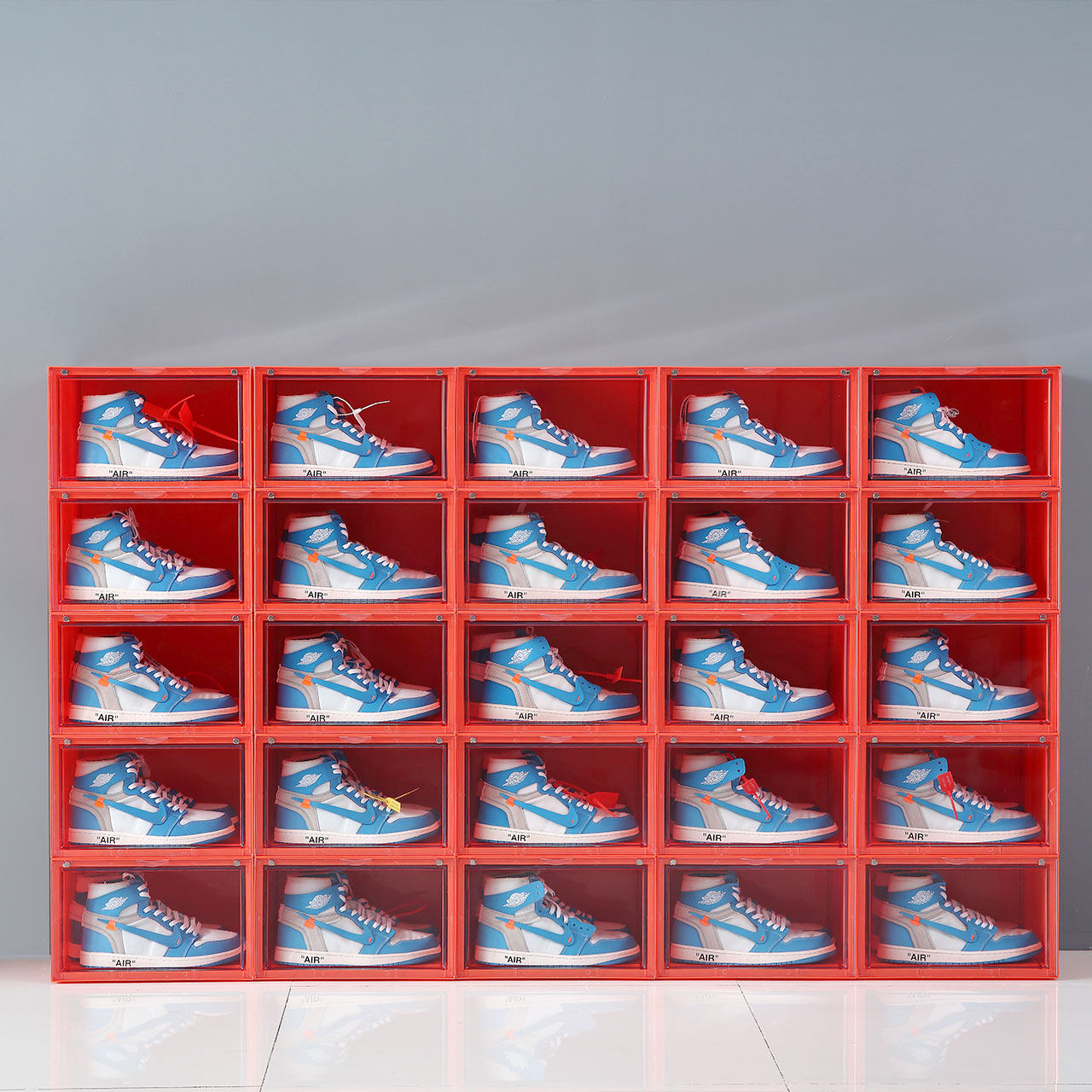 aj鞋架收藏防尘亚克力氧化高邦篮球磁铁展示鞋盒