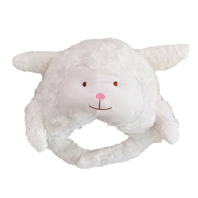 韩国ins少女心可爱搞怪绵羊头套帽子头饰品外出表演生日拍照道具