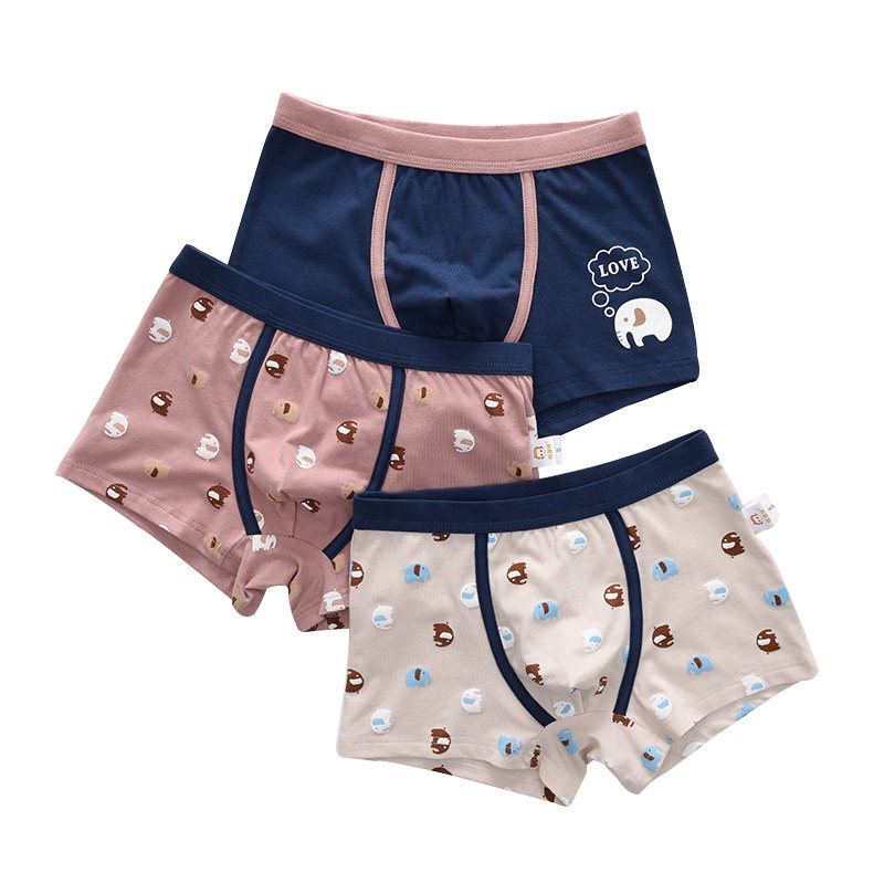 恒源祥儿童内裤男童平角裤中大童纯棉男孩12-15岁宝宝青少年短裤