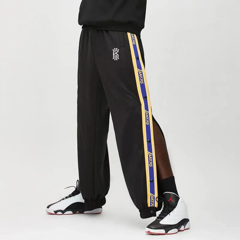 篮球排扣裤男科比詹姆斯nba训练运动长裤宽松休闲裤