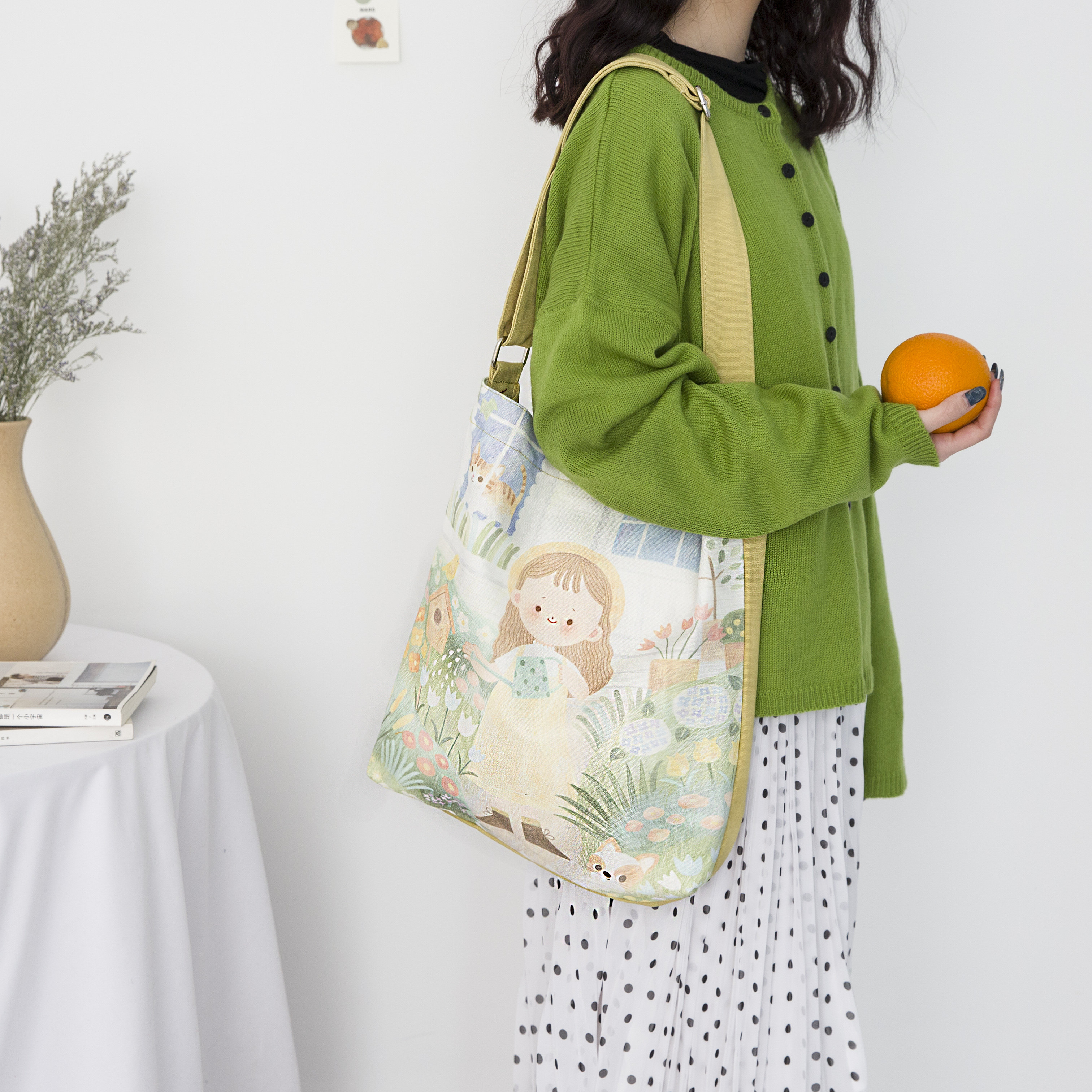 唐糖包袋xchara2021新款帆布包女韩版斜挎帆布布袋女士包袋