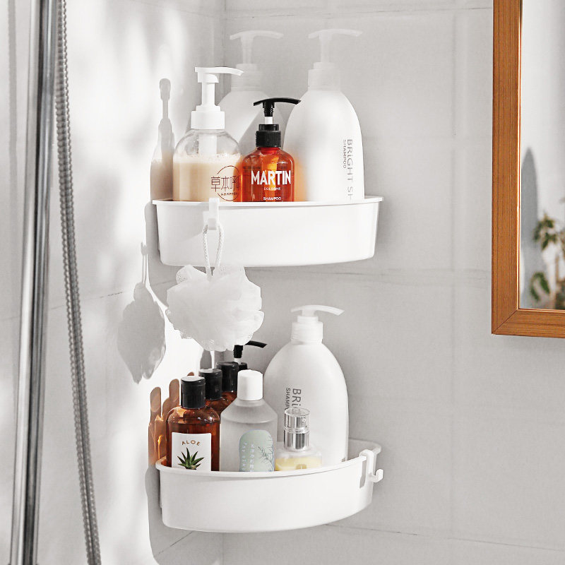 瓣瓣浴室打孔转角置物架卫生间洗漱厕所壁挂收纳浴室角架