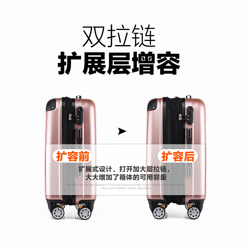 法尼茜行李箱拉杆箱大旅行箱26寸学生潮万向轮静音密码箱22/24/20 - 图2