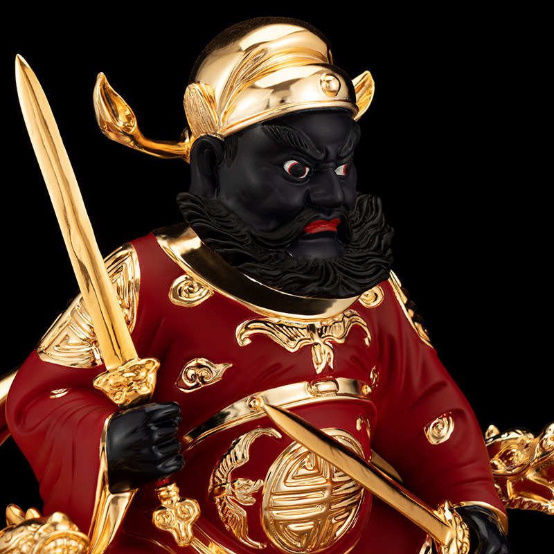 钟馗道教工艺风水居家xieyao天师钟天师鎏金摆件