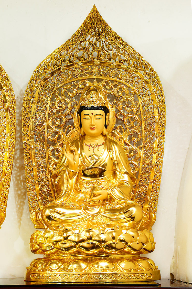 1米坐地释迦铜像王铜像佛像观音金身供奉佛堂摆件