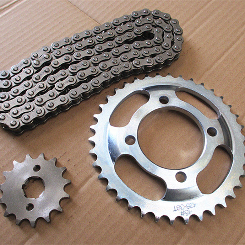摩托摩托车车套富先达fxd125拱形链盘链条大小牙盘链条