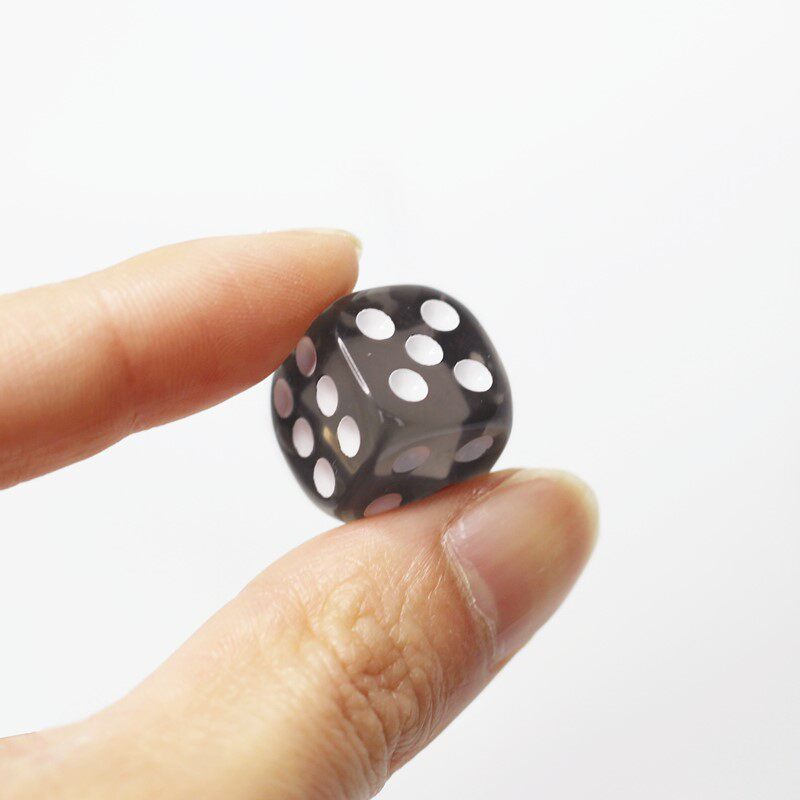 骰子大小小号麻将红白红白蓝蓝色实心多用透明色子