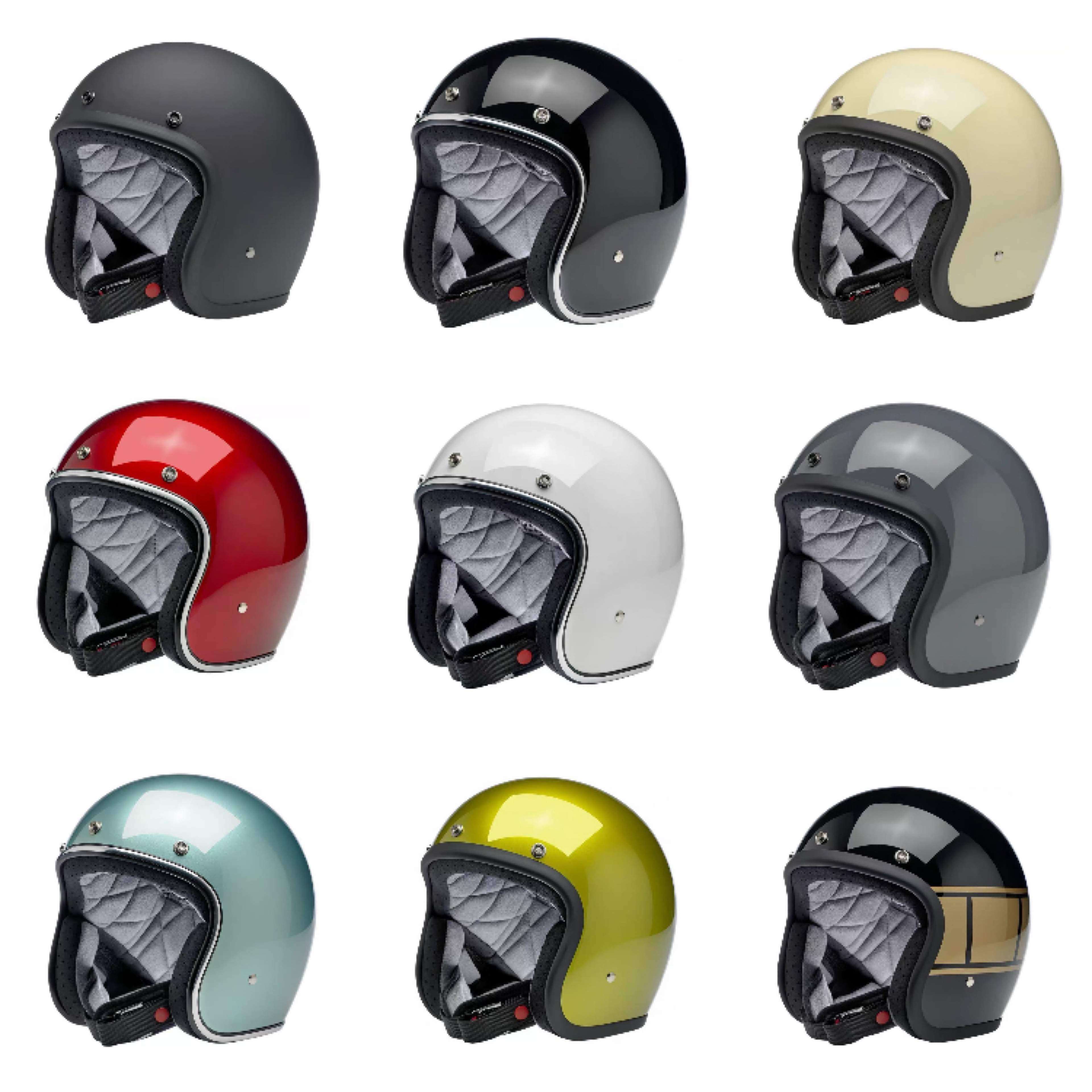 美国biltwell哈雷摩托车复古四分之三头盔小贝同款半盔电动车头盔