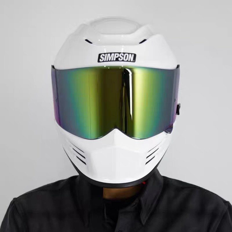 辛普森simpson极速悍匪头盔哈雷印第安匪帮ds抬头电动车头盔