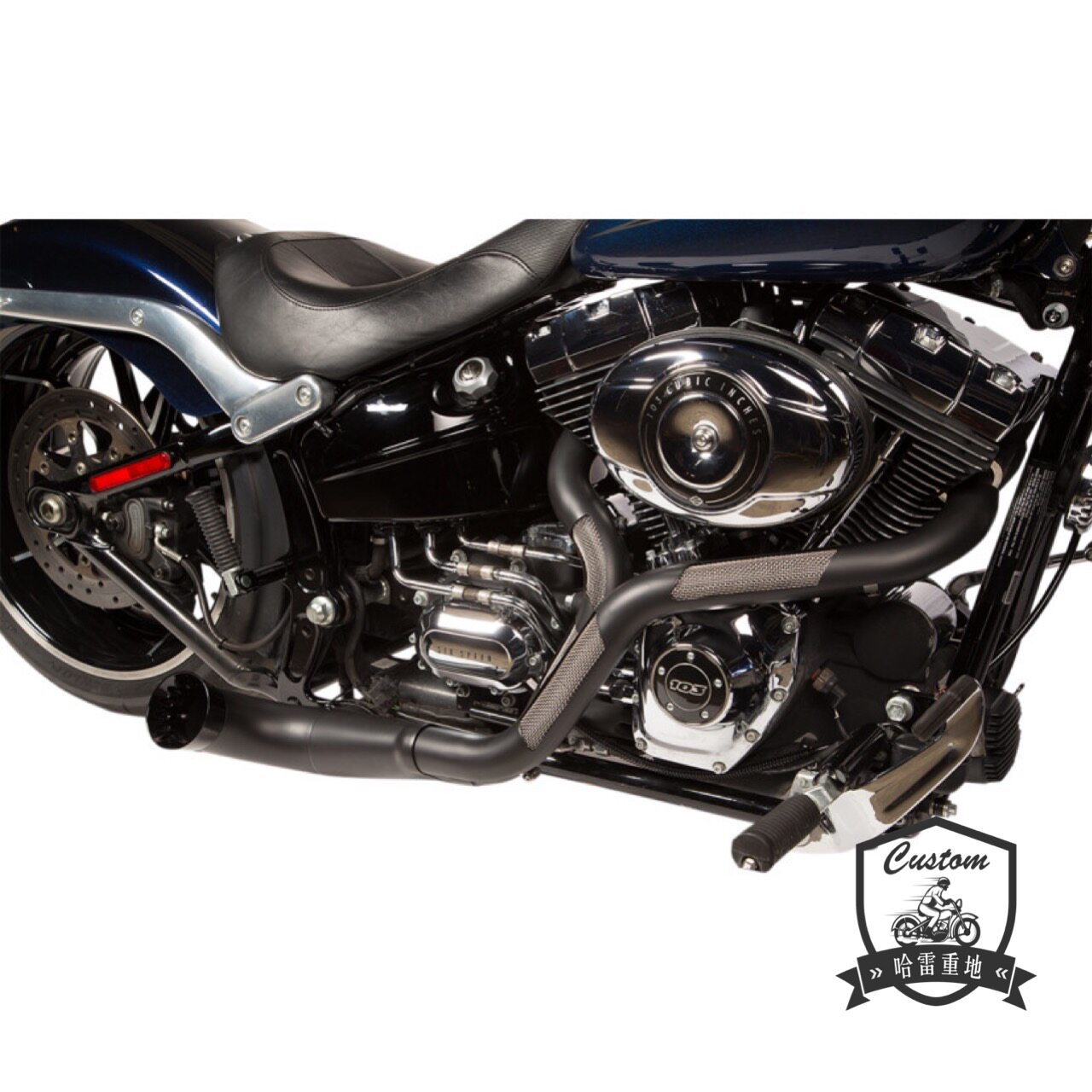 哈雷misfit高端定制排气突破肥仔司令豪雅继承者摩托车排气管