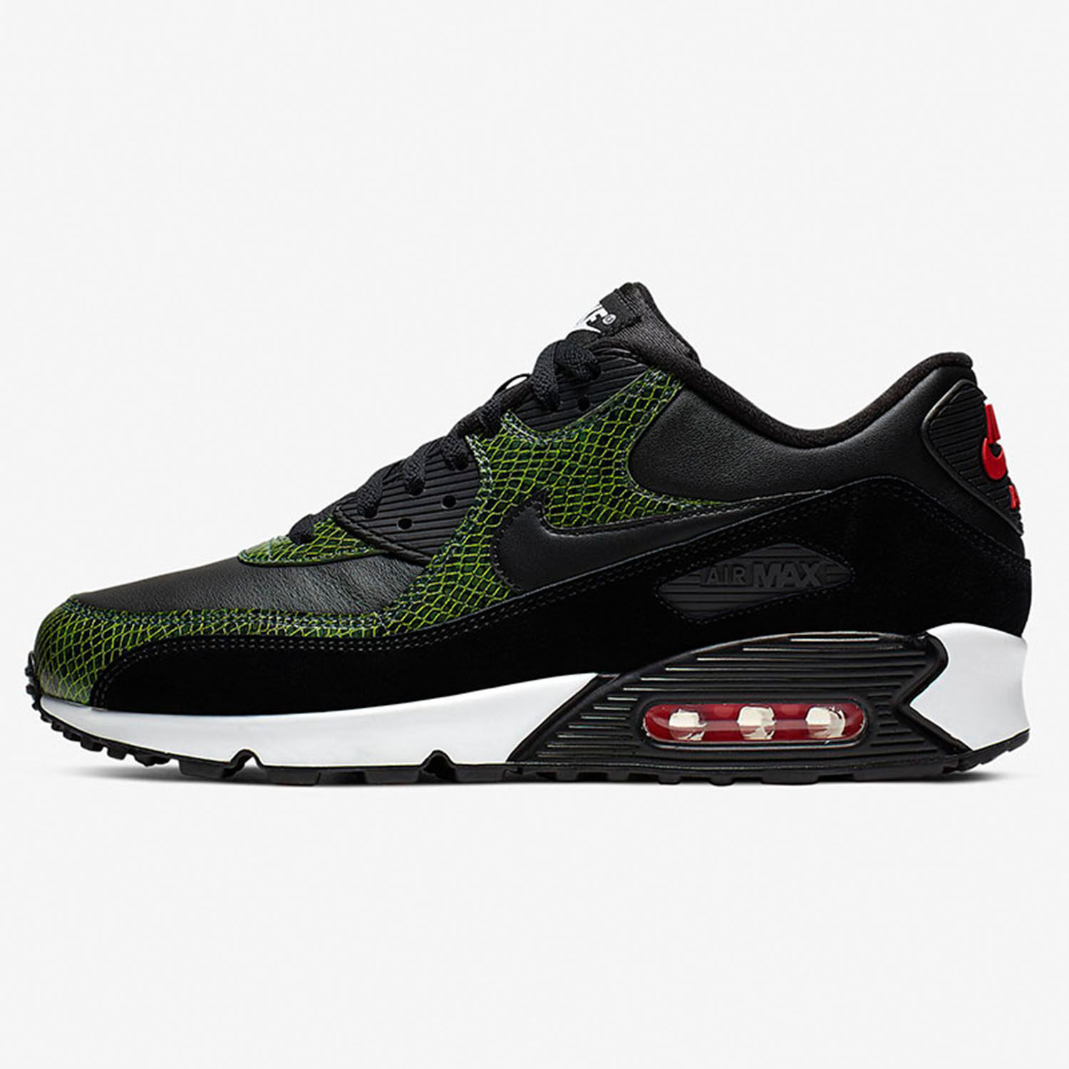 nike耐克正品airmax90python黑色蛇纹男女同跑鞋运动休闲鞋