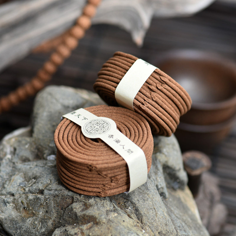 功德坊 上等越南天然沉香印度老山檀香盘香家用静心助眠2小时香薰