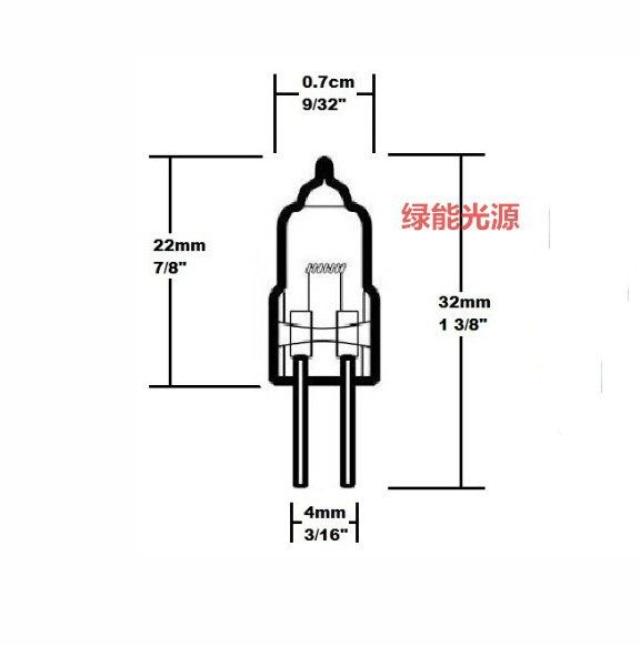 灯珠灯泡水晶灯12v20w两针插脚g4卤钨卤素led单灯