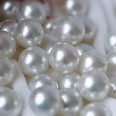 时遇珍珠圆形海水南洋澳白1112mm正圆无瑕强光颗粒散珠珠宝奇石