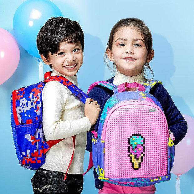 upixel/顽意幼儿园书包小孩拼图积木书包4-6岁背包可爱宝宝双肩包