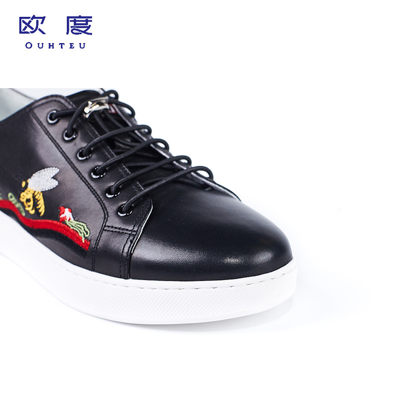 ouhteu欧度男鞋标准版型时尚时尚风风格2020休闲皮鞋