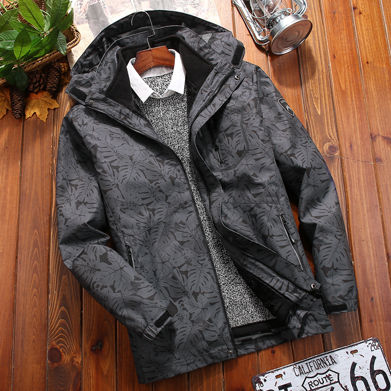 户外冲锋衣男女潮牌三合一可拆卸两件套冬季加绒加厚定制登山服