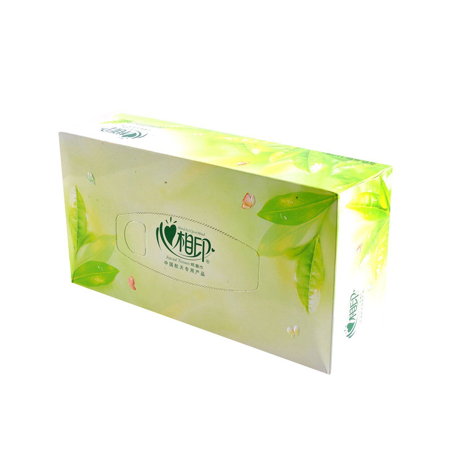心相印盒装抽纸5盒餐巾纸家用心心相印抽取商务原生抽纸
