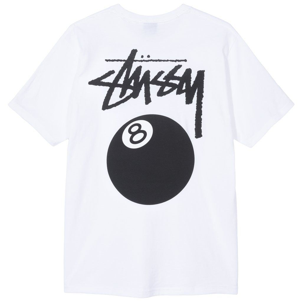 阿伦777stussy8balltee黑八8球宽松短袖t恤男女情侣潮牌宽松