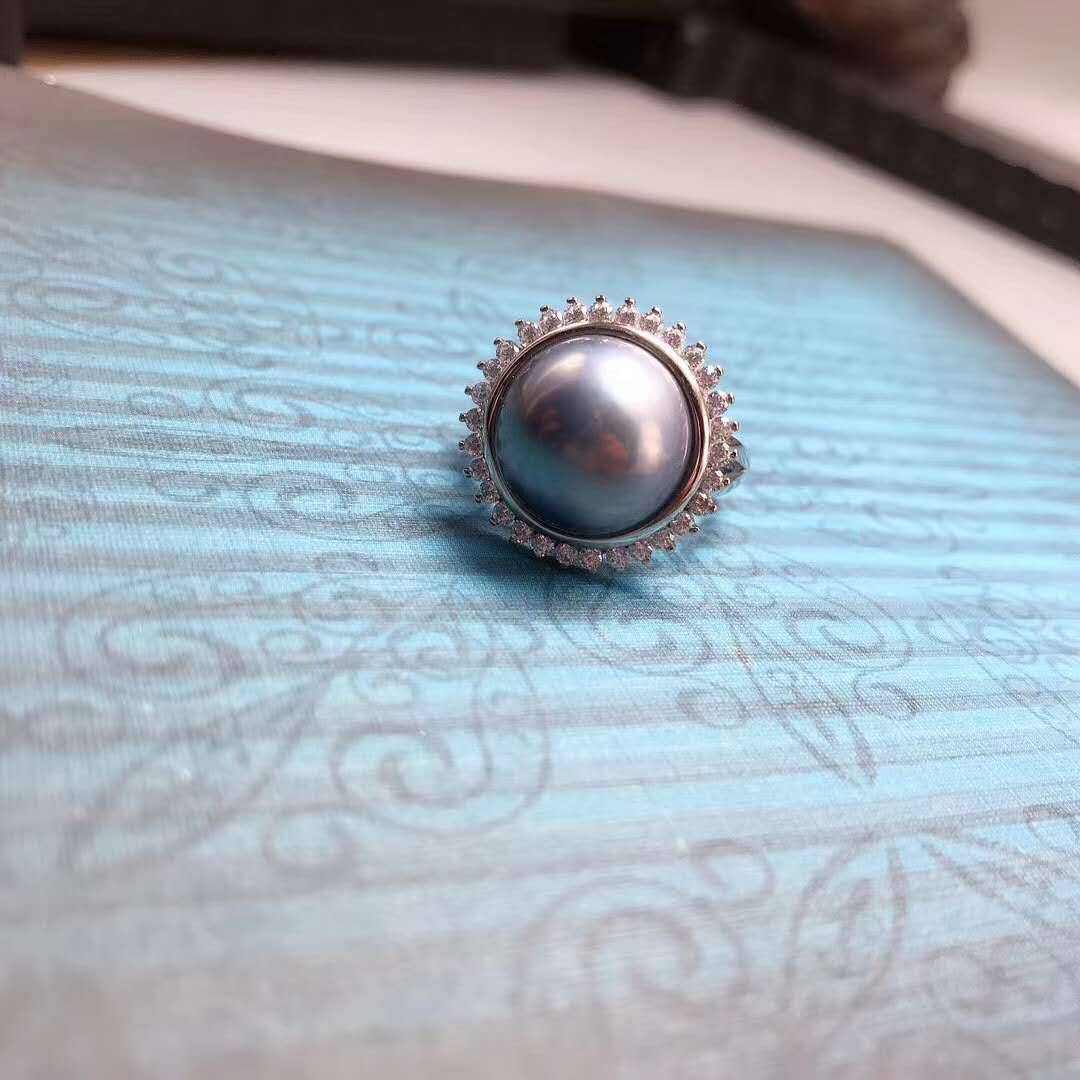 马贝精工意大利戒指珍珠强光37度超强特价冲量手饰