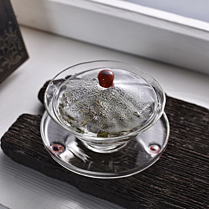 盖碗云上云耐高温玻璃茶具三才手工透明茶碗碗泡茶盖碗