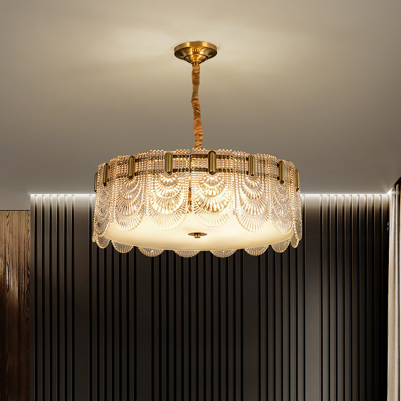 世冠全铜轻奢吊灯现代简约客厅高档创意别墅餐厅客厅吊灯