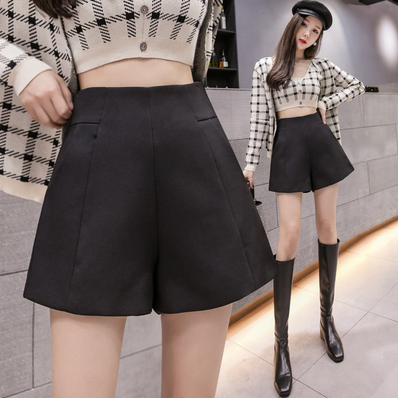 短裤女2022新款春秋高腰加厚休闲阔腿裤显瘦百搭西装裤外穿靴裤潮