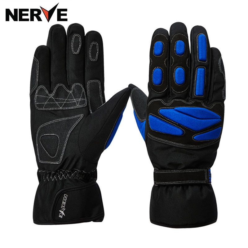 nerve涅夫摩托车手套保暖防寒男女冬季防水防风骑士手套