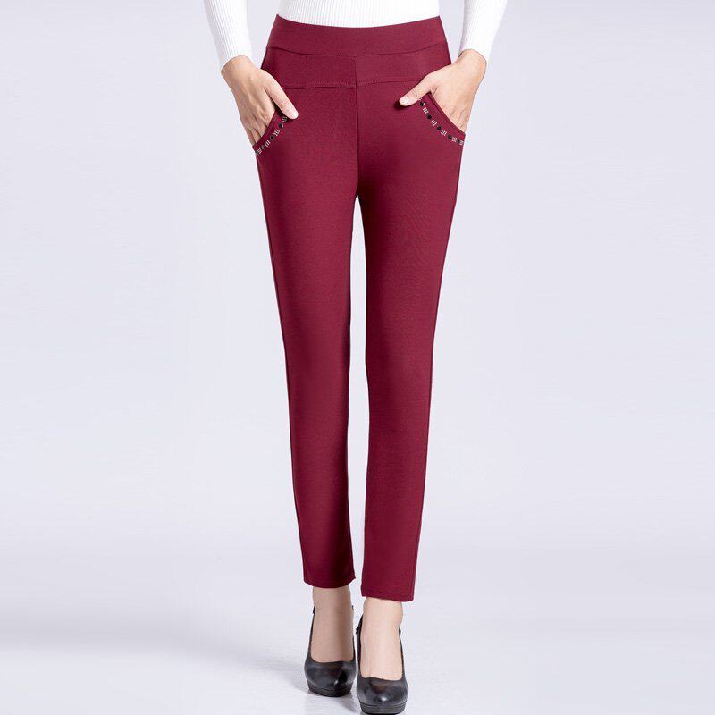 2021女装春秋装新款长裤女士秋季休闲裤弹力提臀修身瘦腿小脚裤 - 巴