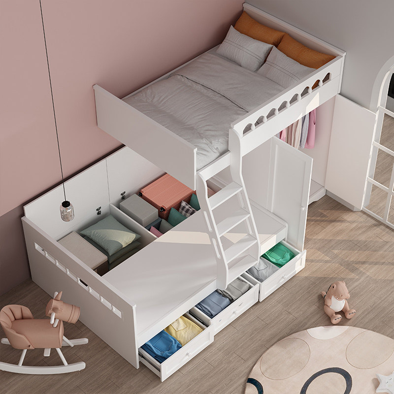 上下床安兰图高低床子母床交错错式双层床小户型儿童床