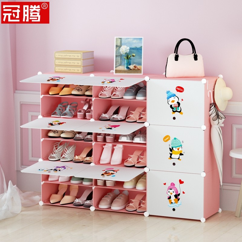 鞋柜小鞋儿童收纳家用卡通小型厅小孩多层经济型鞋柜