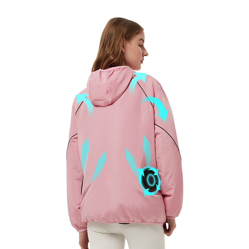 带电工作服外套夏外套女装衫男防晒降温电风扇制冷短外套