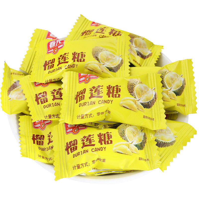 春光榴莲500g80颗硬糖水果糖结婚婚庆喜糖糖果糖果