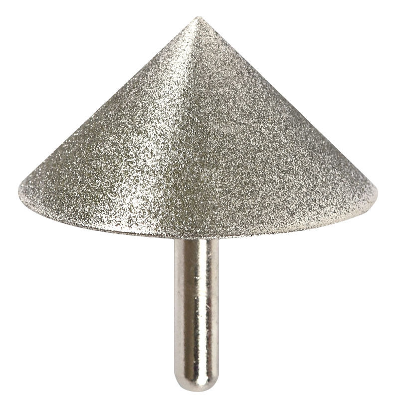 金刚石伞形打磨头90度金钢砂磨针60度锥形磨棒玻璃瓷砖倒角扩孔器