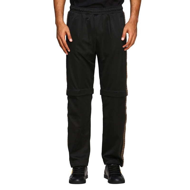 正品fendi芬迪男裤新款侧边印花可拆卸休闲裤