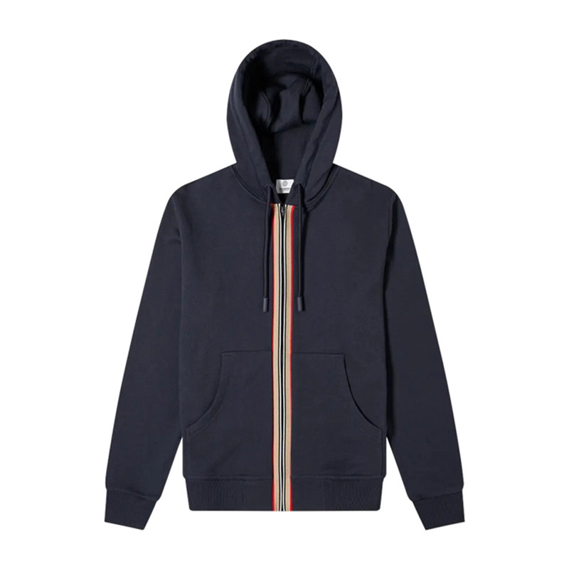 正品burberry巴宝莉卫衣男棉质抽绳连帽外套休闲男装卫衣