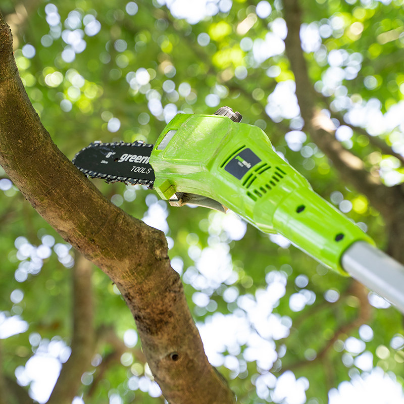 绿篱格力力博greenworks40v锂电高枝锯二合一树枝修剪机剪刀