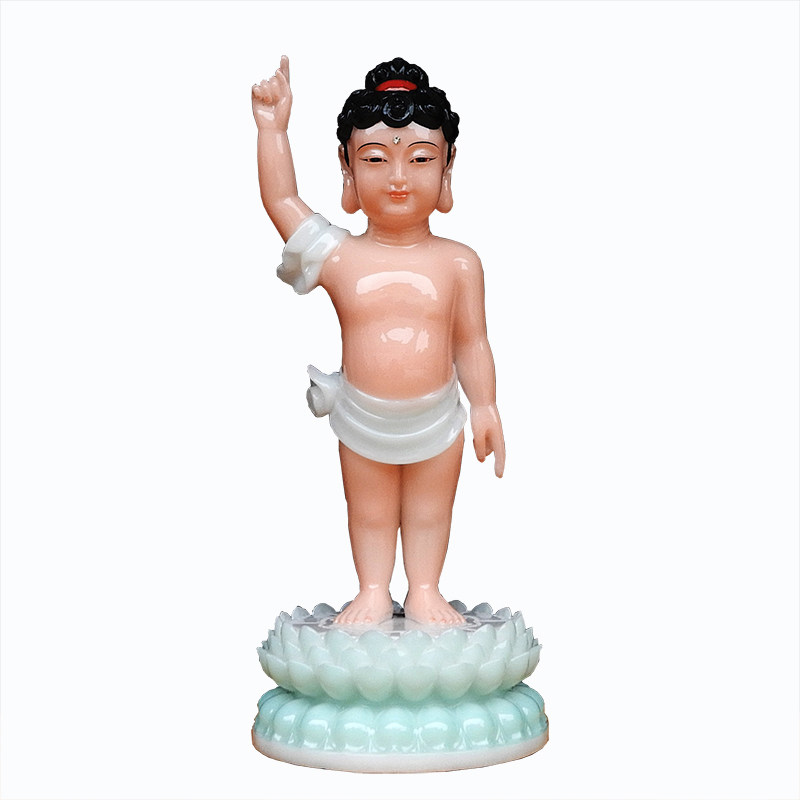 佛像汉白玉太子浴佛站像释迦牟尼12寸16寸19寸家用摆件