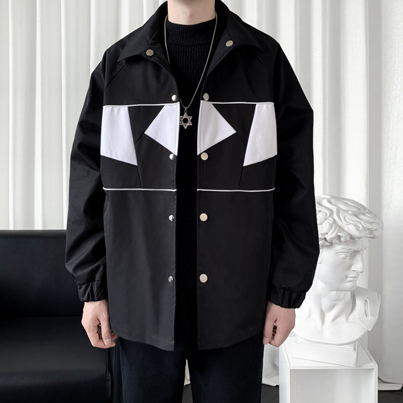 快鱼官方旗舰店唯品会官网正品牌试衣1943s男装素拼夹克