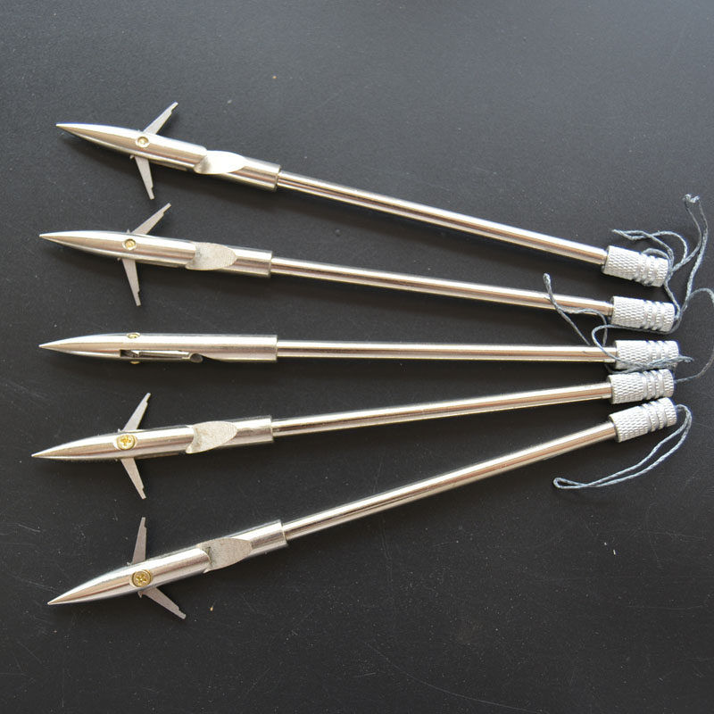 弹弓射鱼飞鲨镖鱼箭前置倒刺绝鲨镖不锈钢子弹头打鱼镖金刚鱼鳔渔