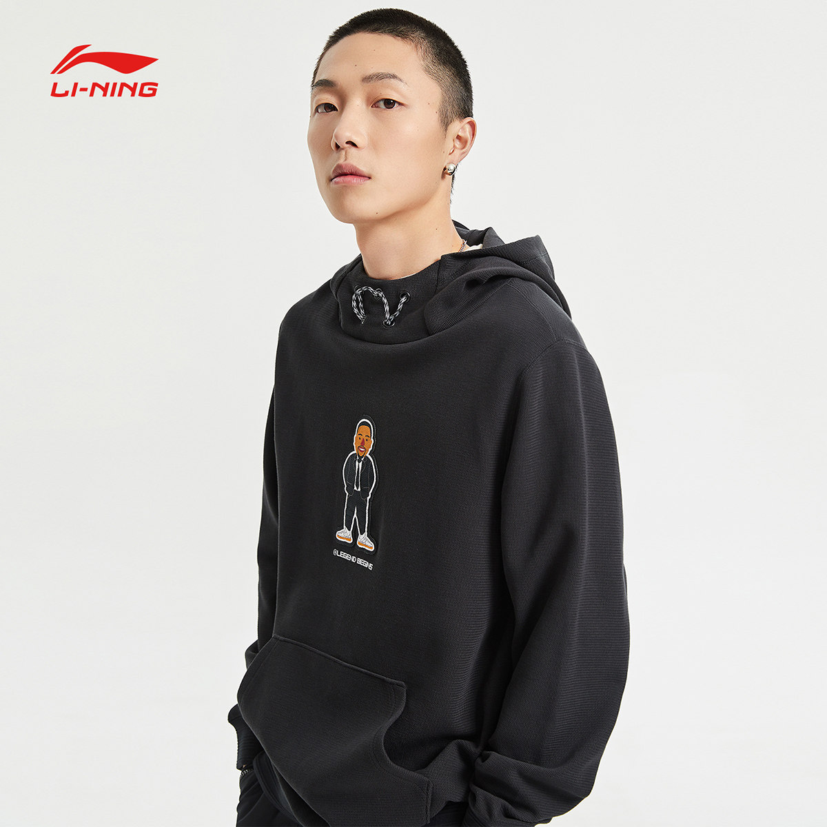 李宁男士2021春季韦德系列套头长袖外套运动服运动卫衣