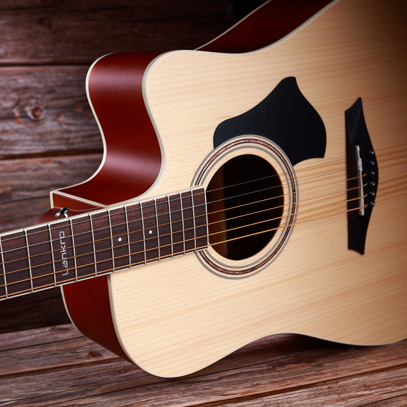 兰可民谣吉他初学者面单板新手入门吉它41寸男女生专用自学木吉他