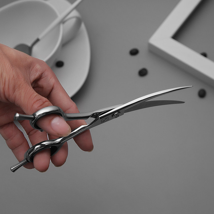 柳叶纹理翘刀发型师弯刀日式理发美发剪刀专业美发刀剪