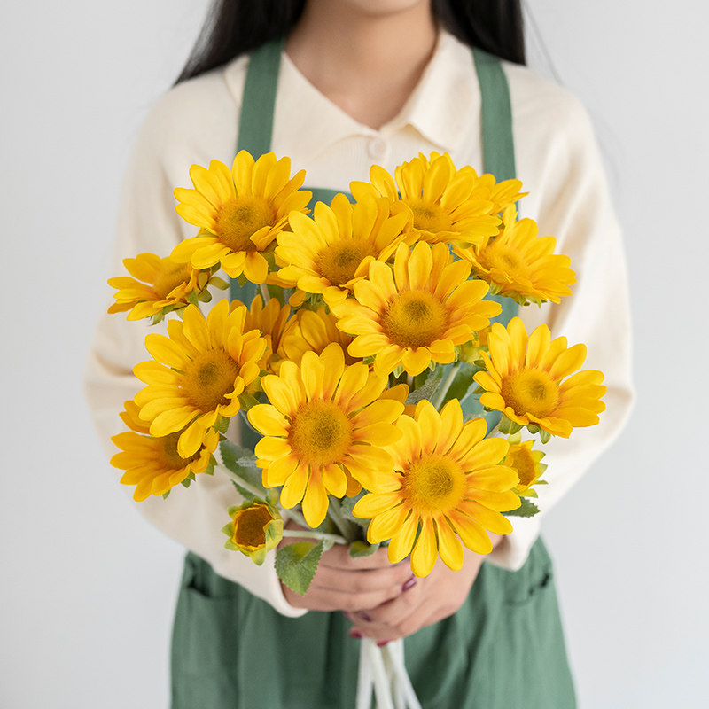 仿真向日葵太阳花假花绢花客厅卧室落地高枝摆放仿真花