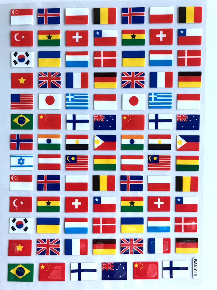 世界国旗贴纸图片